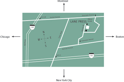 map to Lane Press